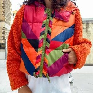 FARM Rio Juliana Stripes Jacket with Hood